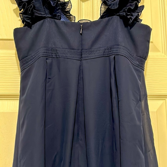 Lilly Pulitzer Amber Navy Ruffle Neckline Dress Size 2 - Picture 6 of 7